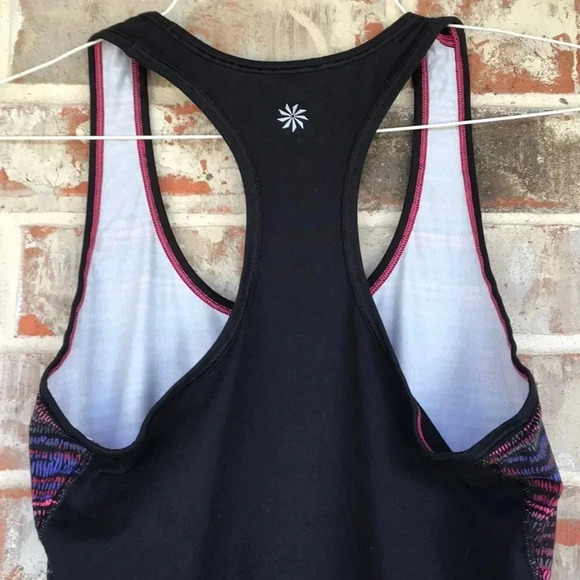 Athleta Multi-Striped Racerback Exercise Yoga Tank - Picture 5 of 6